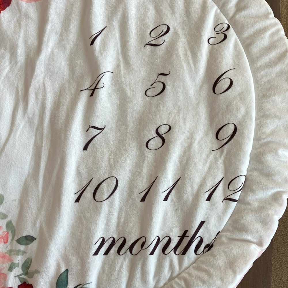 Floral Baby Milestone Blanket - Picture 3 of 6